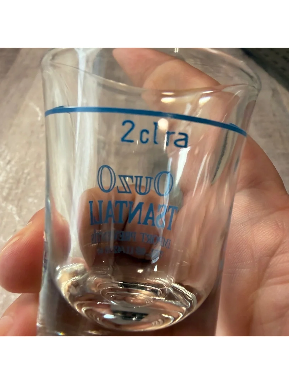 Ouzo Tsantali Shot Glass 2 clra 2.5